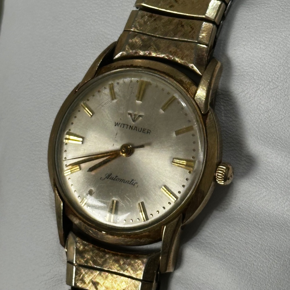 Vintage Wittnauer 10K Gold Filled Bezel Automatic Womens Watch for Parts/Repair